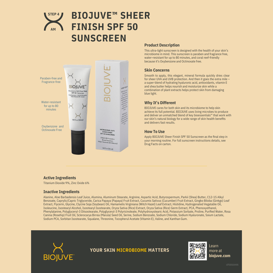 BIOJUVE Sheer Finish SPF 50+ Sunscreen